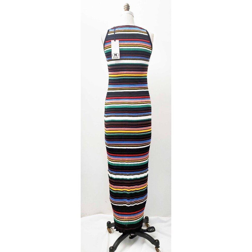 Missoni Womens Sleeveless Striped Knit Long Colorful Tube Dress 42 / 6 NWT - Picture 8 of 14